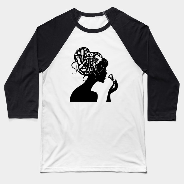 Hairstylist Baseball T-Shirt by anema